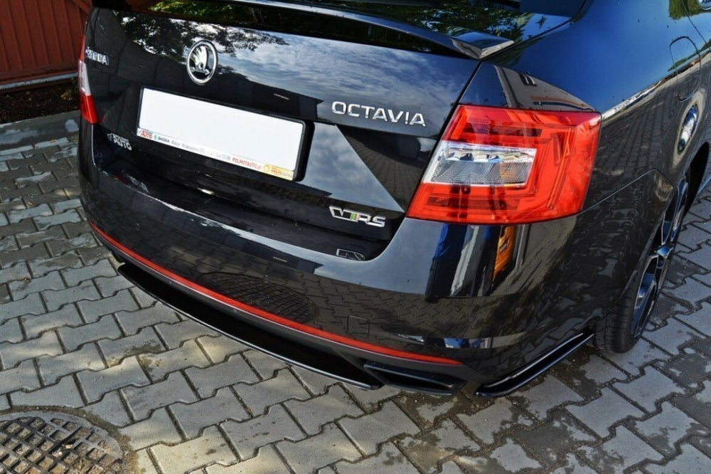 Maxton Parts - Diffusor Heckansatz passend für Skoda Octavia III RS schwarz Hochglanz