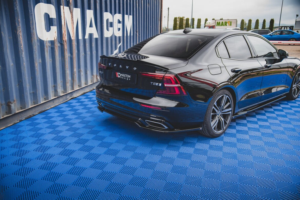 Maxton Parts - Diffusor Heckansatz passend für Volvo S60/V60 R-Design Mk3 schwarz Hochglanz (VO-S60-3-RDESIGN-RD1-G)