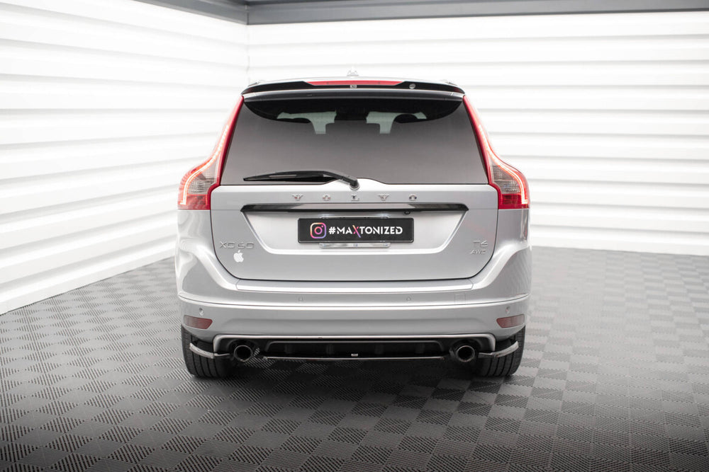 Maxton Parts - Diffusor Heckansatz passend für Volvo XC60 R-Design Mk1 FL schwarz Hochglanz