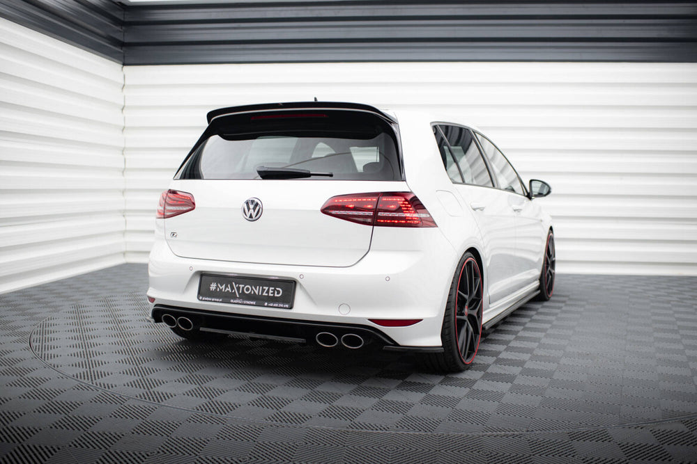Maxton Parts - Diffusor Heckansatz passend für VW Golf 7 R schwarz Hochglanz (VW-GO-7-R-RD1+RD2-G)