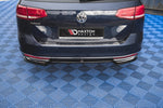 Maxton Parts - Diffusor Heckansatz passend für VW Passat B8 schwarz Hochglanz (VW-PA-B8-RD1-G)