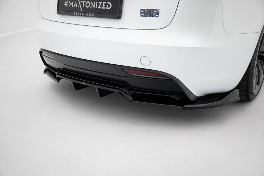 Maxton Parts - Diffusor Heckansatz V.1 passend für Tesla Model 3 Performance Mk1 FL schwarz Hochglanz