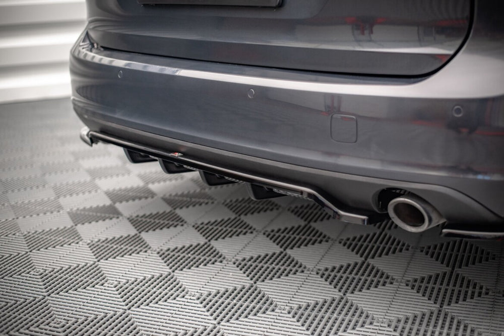 Maxton Parts - Diffusor Heckansatz V.1 passend für Volvo V90 Mk2 schwarz Hochglanz