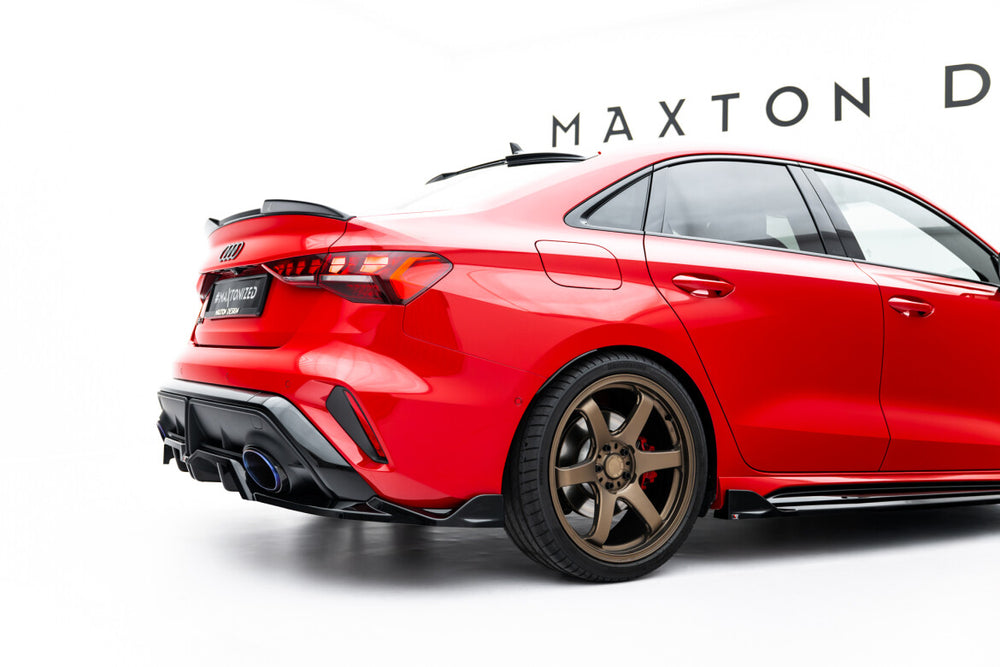 Maxton Parts - Diffusor Heckansatz V.2 passend für Audi RS3 Limousine 8Y FL schwarz Hochglanz