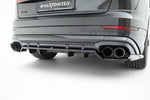 Maxton Parts - Diffusor Heckansatz V.2 passend für Audi SQ8 / Q8 S-Line Mk1 FL schwarz Hochglanz
