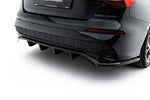 Maxton Parts - Diffusor RACE passend für Audi A3 Limousine 8Y Facelift schwarz Hochglanz