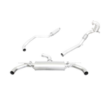 Sportauspuff für Golf 7 AU, Facelift - Cat-Back Vorschalldämpfer / Sportschalldämpfer / Endrohr-Set, Ø 102 mm , schräg, Black Chrome (1-956017-1003-26)