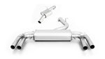 Sportauspuff Set für Audi S3 Limo (8V) - Verbindungsrohr inkl. Adapter / Endrohr-Set (4-teilig), Street Race Black Chrome