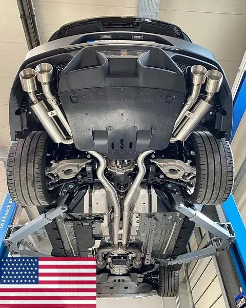 Ford Mustang 5.0 GT V8 Gen. 6 S550 FL (Bj. 2018-2024)(US-Modell) Grail Exhaust Coupé,mit Serienklappe,XTREME Single Mid-Pipe