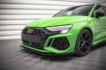 Maxton Parts - Front Stoßstange Flaps passend für Audi RS3 8Y schwarz Hochglanz