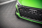 Maxton Parts - Front Stoßstange Flaps passend für Audi RS3 8Y schwarz Hochglanz
