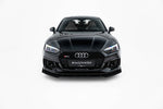 Maxton Parts - Front Stoßstange Flaps passend für Audi RS5 Coupe / Sportback F5 schwarz Hochglanz