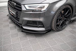 Maxton Parts - Front Stoßstange Flaps passend für Audi S3 / A3 S-Line Sportback 8V FL schwarz Hochglanz