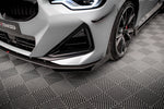 Maxton Parts - Front Stoßstange Flaps passend für BMW 2 Coupe M-Paket / M240i G42 schwarz Hochglanz