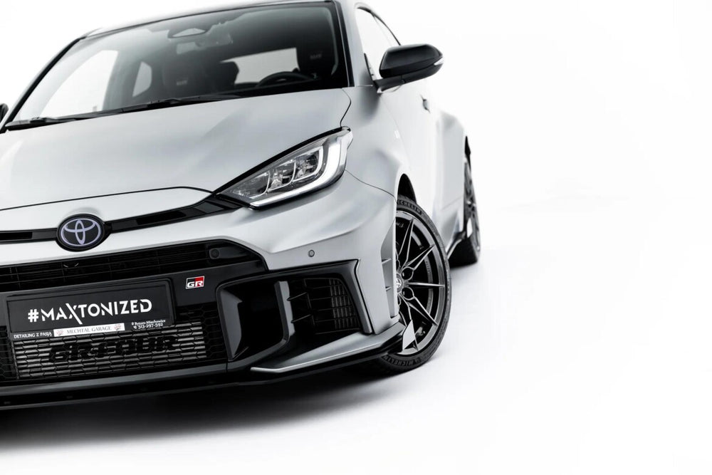 Maxton Parts - Front Stoßstange Flaps passend für Flaps Toyota GR Yaris Mk4 Facelift schwarz Hochglanz (TOYA4FGRCNC-FSF1-G)