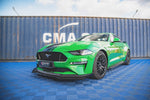 Maxton Parts - Front Stoßstange Flaps passend für Ford Mustang GT Mk6 FL schwarz Hochglanz