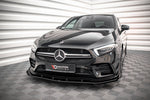 Maxton Parts - Front Stoßstange Flaps passend für Mercedes A35 AMG / AMG-Line Aero Pack W177 schwarz Hochglanz