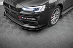 Maxton Parts - Front Stoßstange Flaps passend für Mitsubishi Lancer EVO X schwarz Hochglanz