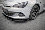 Maxton Parts - Front Stoßstange Flaps passend für Opel Astra GTC OPC-Line J schwarz Hochglanz
