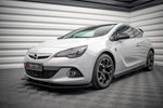 Maxton Parts - Front Stoßstange Flaps passend für Opel Astra GTC OPC-Line J schwarz Hochglanz
