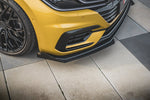 Maxton Parts - Front Stoßstange Flaps passend für VW Arteon R-Line Limousine / Shooting Brake Mk1 schwarz Hochglanz
