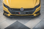 Maxton Parts - Front Stoßstange Flaps passend für VW Arteon R-Line Limousine / Shooting Brake Mk1 schwarz Hochglanz