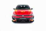 Maxton Parts - Front Stoßstange Flaps passend für VW Golf GTI Clubsport Mk8 FL schwarz Hochglanz