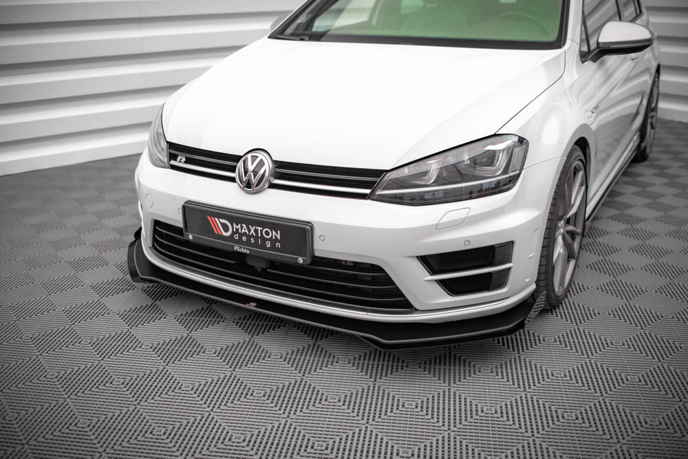 Maxton Parts - Front Stoßstange Flaps passend für VW Golf R Mk7 schwarz Hochglanz
