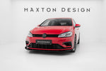 Maxton Parts - Front Stoßstange Flaps passend für VW Golf R / R-Line Mk7 FL schwarz Hochglanz