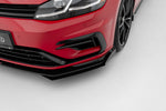 Maxton Parts - Front Stoßstange Flaps passend für VW Golf R / R-Line Mk7 FL schwarz Hochglanz
