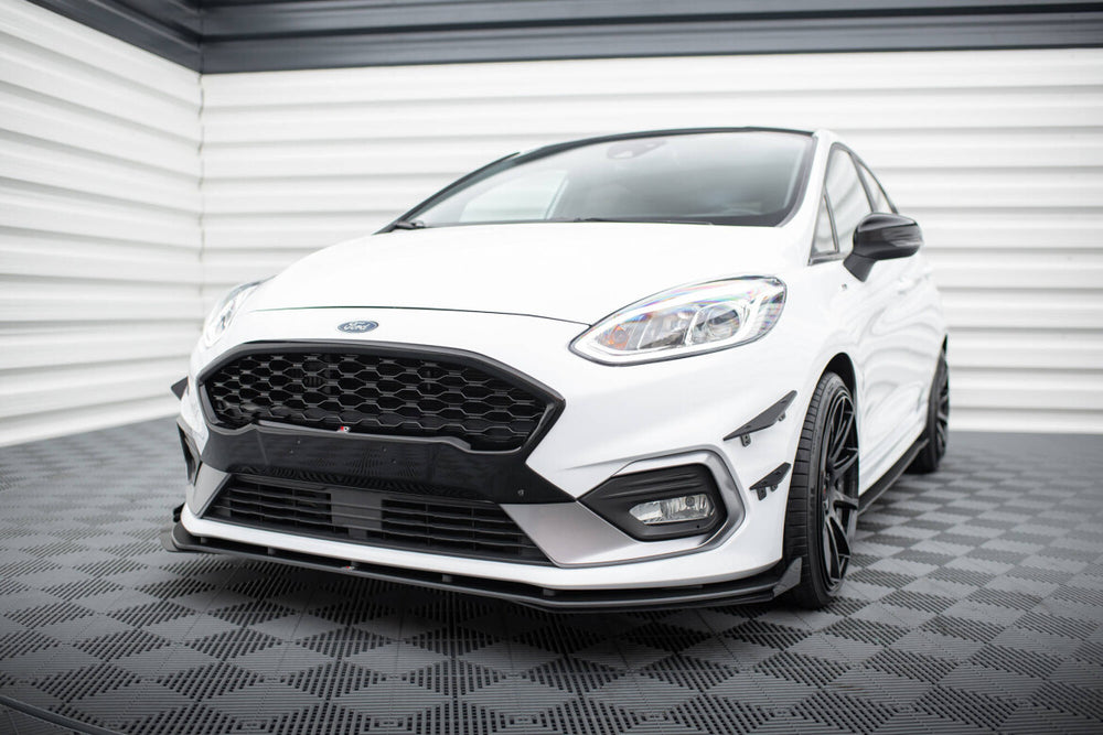 Maxton Parts - Front Stoßstangen Flaps passend für Ford Fiesta Mk8 ST / ST-Line schwarz Hochglanz