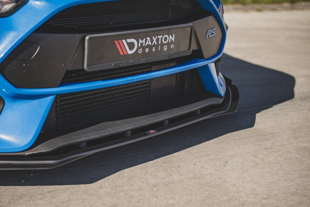 Maxton Parts - Frontlippe + Flaps passend für Ford Focus RS Mk3 schwarz Hochglanz