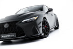 Maxton Parts - Frontlippe + Flaps passend für Lexus IS 500 Mk3 Facelift 2 (XE30) schwarz Hochglanz