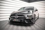 Maxton Parts - Frontlippe + Flaps passend für Mercedes A35 AMG / AMG-Line Aero Pack W177 schwarz Hochglanz