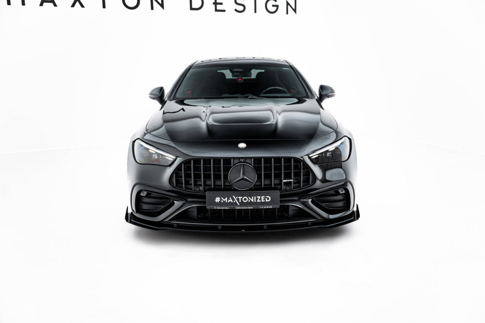 Maxton Parts - Frontlippe + Flaps passend für Mercedes-AMG CLE 53 C236 schwarz Hochglanz