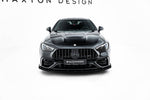 Maxton Parts - Frontlippe + Flaps passend für Mercedes-AMG CLE 53 C236 schwarz Hochglanz