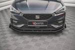 Maxton Parts - Frontlippe + Flaps passend für Seat Leon FR Mk4 schwarz Hochglanz