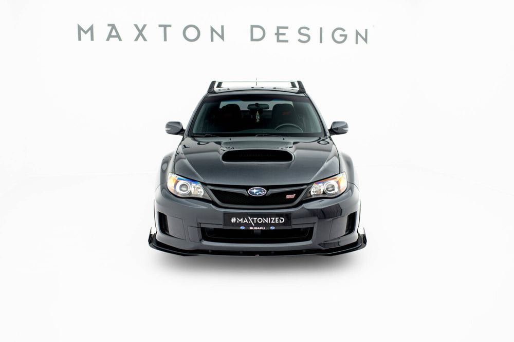 Maxton Parts - Frontlippe + Flaps passend für Subaru Impreza WRX STI Mk3 FL schwarz Hochglanz