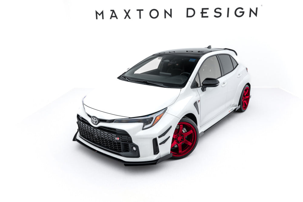 Maxton Parts - Frontlippe + Flaps passend für Toyota GR Corolla Mk12 schwarz Hochglanz