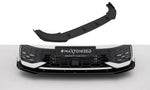 Maxton Parts - Frontlippe + Flaps passend für VW Golf GTI / GTE / R-Line Mk8 FL schwarz Hochglanz