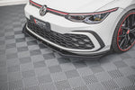 Maxton Parts - Frontlippe + Flaps passend für VW Golf GTI / GTE / R-Line Mk8 schwarz Hochglanz