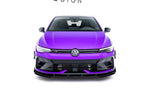 Maxton Parts - Frontlippe + Flaps passend für VW Golf R Hatchback Mk8 FL schwarz Hochglanz