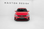 Maxton Parts - Frontlippe + Flaps passend für VW Golf R / R-Line Mk7 FL schwarz Hochglanz