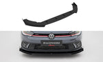 Maxton Parts - Frontlippe + Flaps passend für VW Polo GTI Mk6 FL schwarz Hochglanz