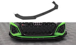 Maxton Parts - Frontlippe + Flaps V.1 passend für Audi RS3 8Y schwarz Hochglanz