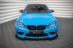 Maxton Parts - Frontlippe + Flaps V.1 passend für BMW M2 Competition F87 schwarz Hochglanz