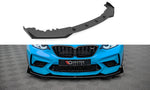 Maxton Parts - Frontlippe + Flaps V.1 passend für BMW M2 Competition F87 schwarz Hochglanz
