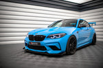 Maxton Parts - Frontlippe + Flaps V.1 passend für BMW M2 Competition F87 schwarz Hochglanz