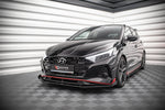 Maxton Parts - Frontlippe + Flaps V.1 passend für Hyundai I20 N Mk3 schwarz Hochglanz