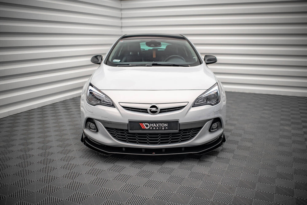 Maxton Parts - Frontlippe + Flaps V.1 passend für Opel Astra GTC OPC-Line J schwarz Hochglanz
